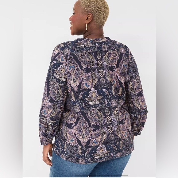 Lane Bryant | Paisley Long Sleeve Blouse - Picture 3 of 8